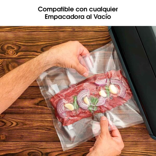 Empaque al vacío Texturizado en Rollos y Bolsas