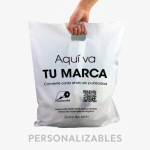 a_CPB-2 Bolsas Plásticas para Comercio Blancas tipo Boutique