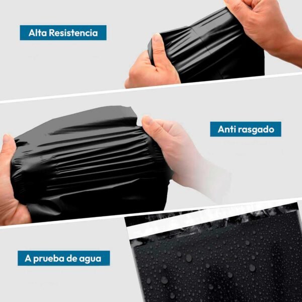 a_SPN-7 Bolsas de Seguridad Negras para E-Commerce y Envíos
