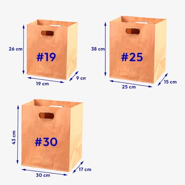 Bolsa Papel Kraft con Manija Banana